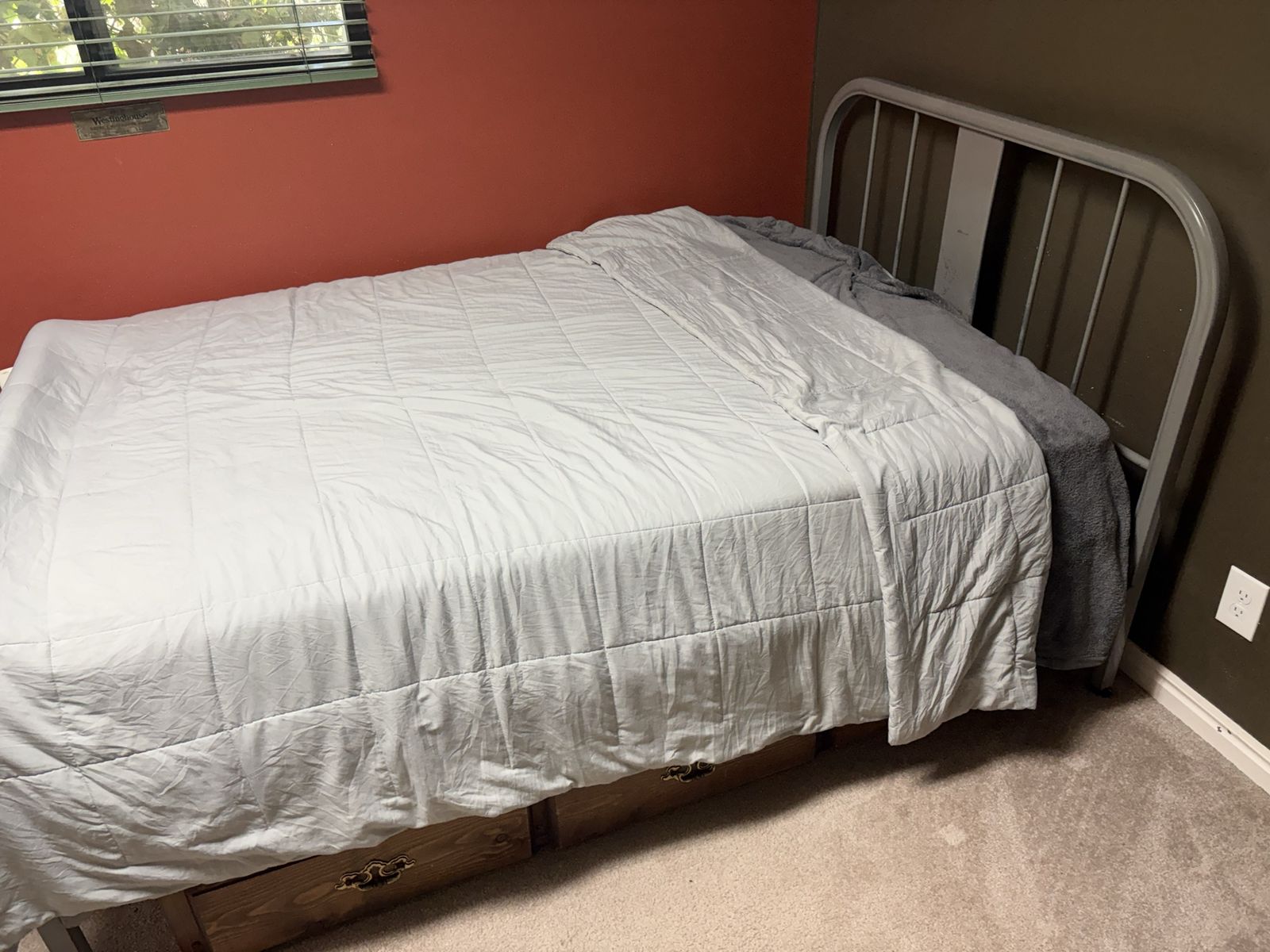 Double bed frame and mattress