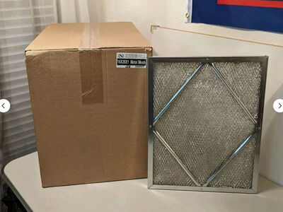 16x20x1 washable stainless steel metal mesh HVAC air filters (25 count)