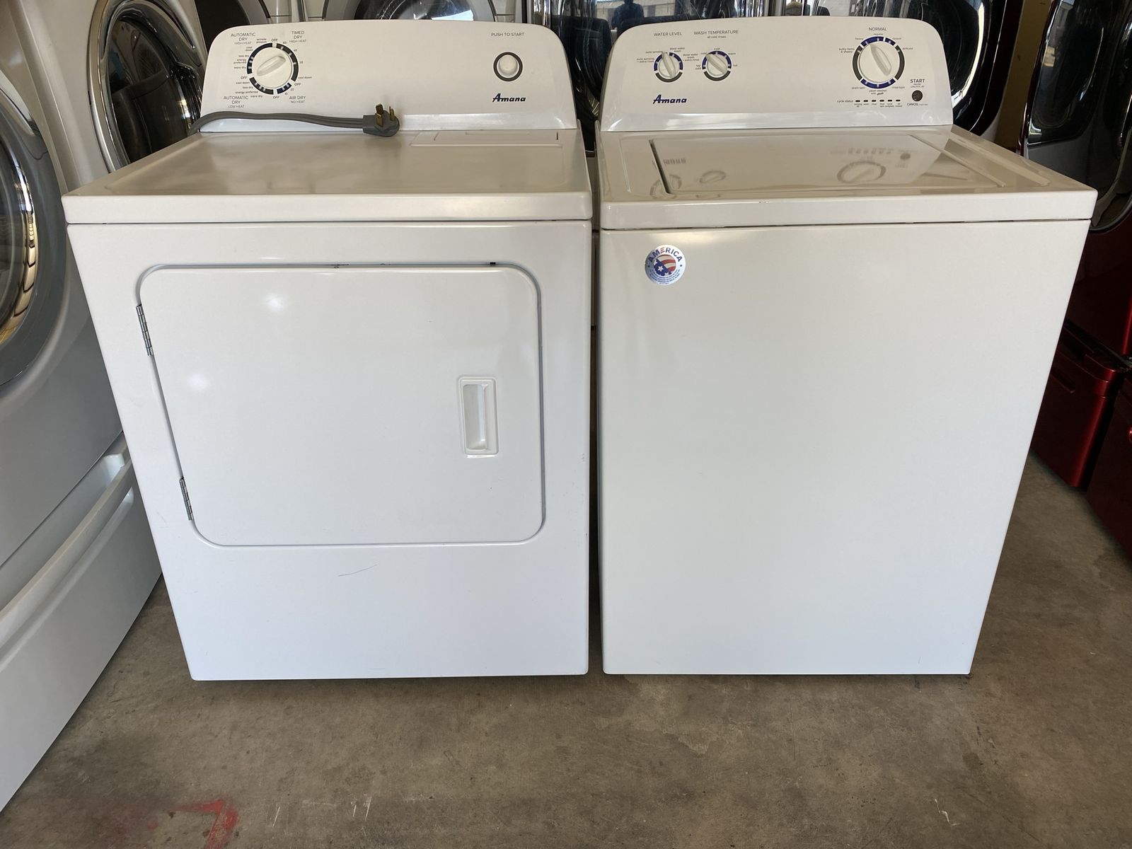 Amana washer and 3 prong electric dryer