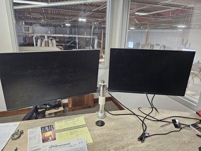 2 Dell Monitors and stand