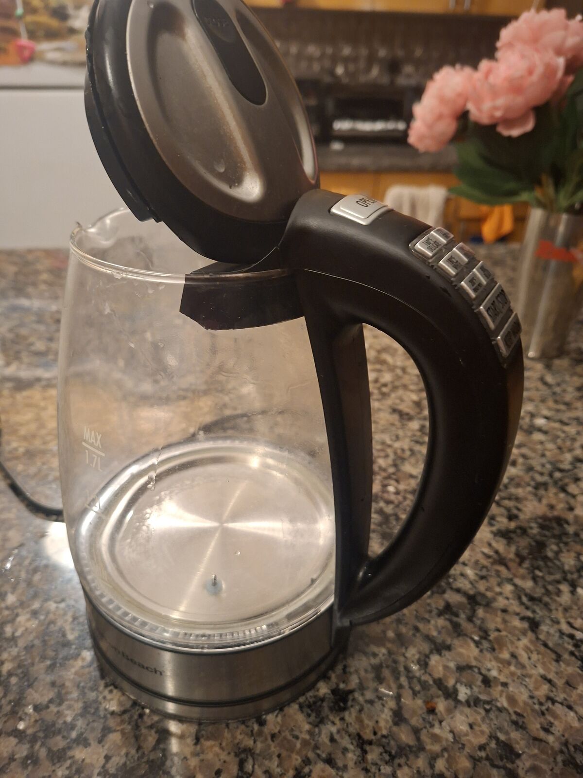 Hamilton beach temperature control electric glass kettle tea and water kettle 1.7L with auto shutoff and ultra fast heating