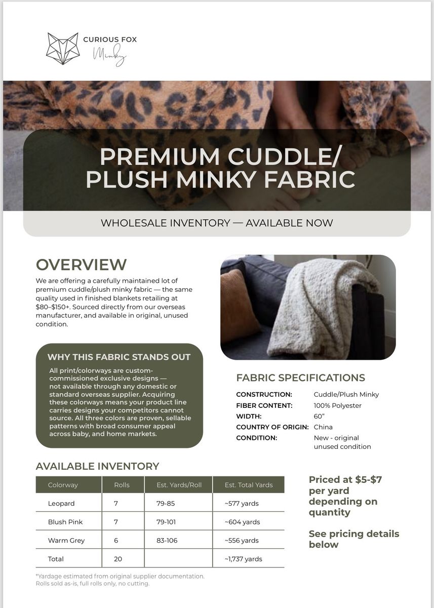 Wholesale Minky fabric