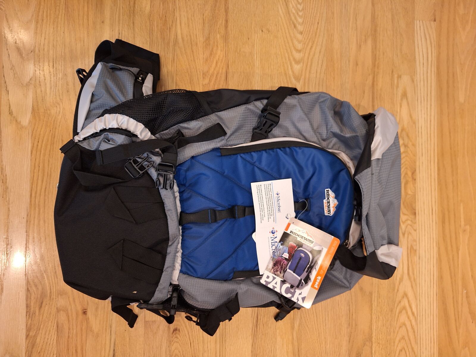 Brand New Kelty Ridgeway Hiking Travel Top Load Internal Frame Backpack Blue 50.8 Liter