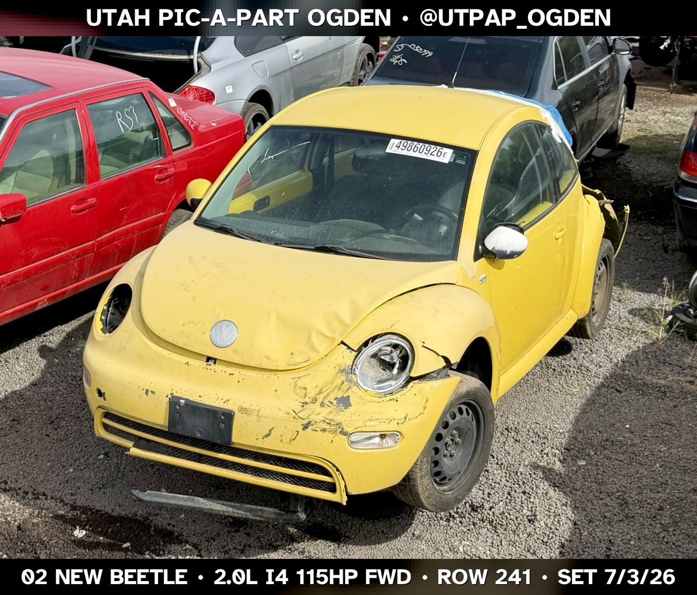 2002 Volkswagen New Beetle Parts - UTPAP Ogden