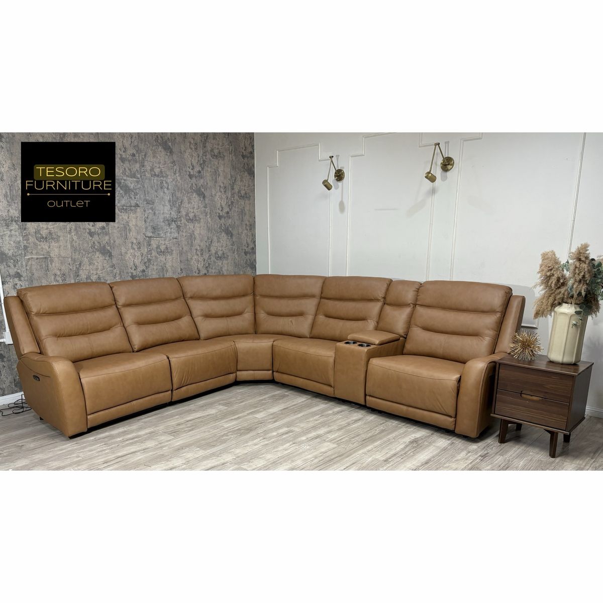 NEW COOPER LEATHER RECLINER SECTIONAL WE OFFER DELIVERY