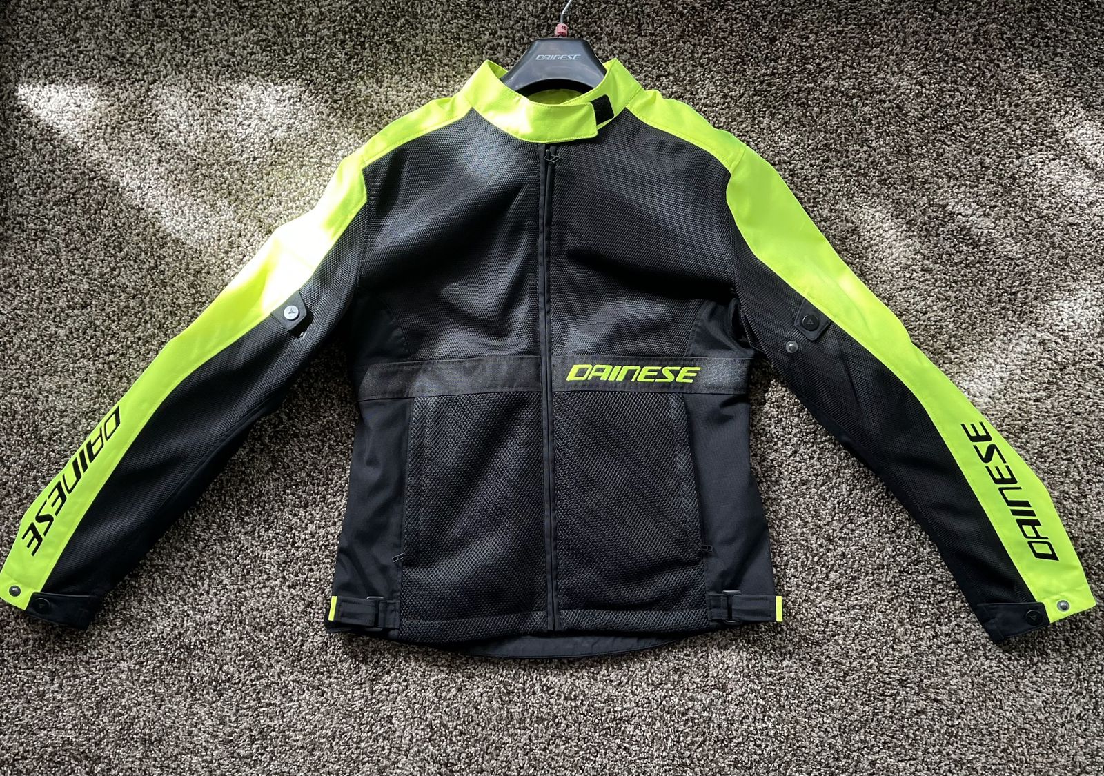 Dainese Motorcycle Jacket Neon Yellow/Black - Mesh, Padded, All Seasons