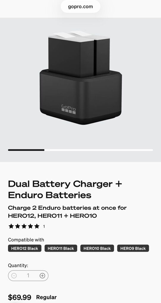 Like New GoPro Dual Battery Charger