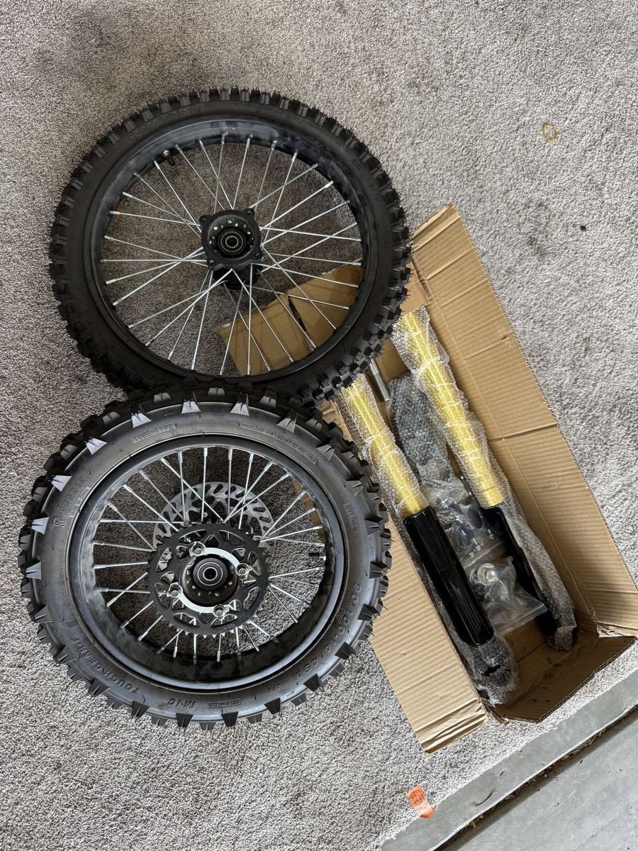 Pit Bike Forks, Wheels And Tires