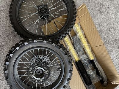 Pit Bike Forks, Wheels And Tires