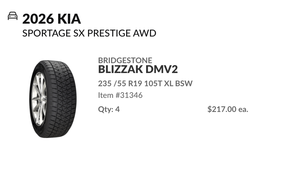 Winter Tires - 4x Bridgestone Blizzak 235/55R19 (54% off)