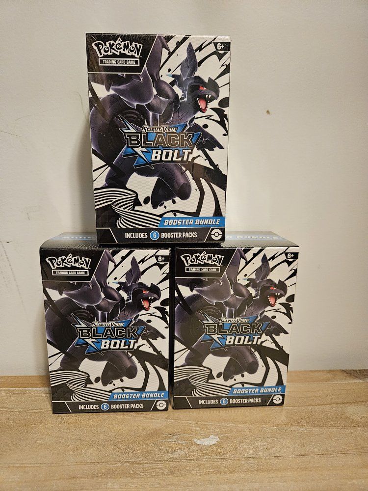 Pokemon TCG Scarlet & Violet Black Bolt Booster Bundle (3-Pack, 18 Total Booster Packs)