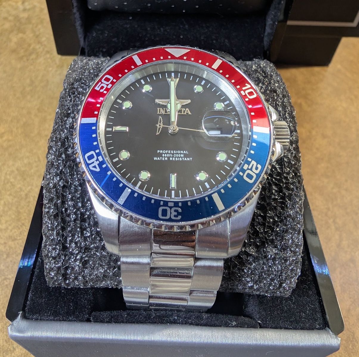 Invicta Pro Diver Pepsi Bezel Automatic Stainless Steel Watch