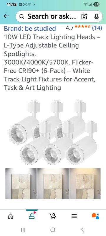 New in Box! 6pk 10 Watt LED Track Light Heads