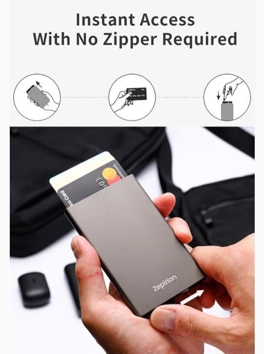2pk Zepirion Slim Aluminum Card Holder Wallet