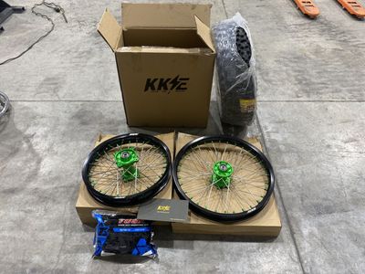 KKE wheels and tires for KX85 dirtbike
