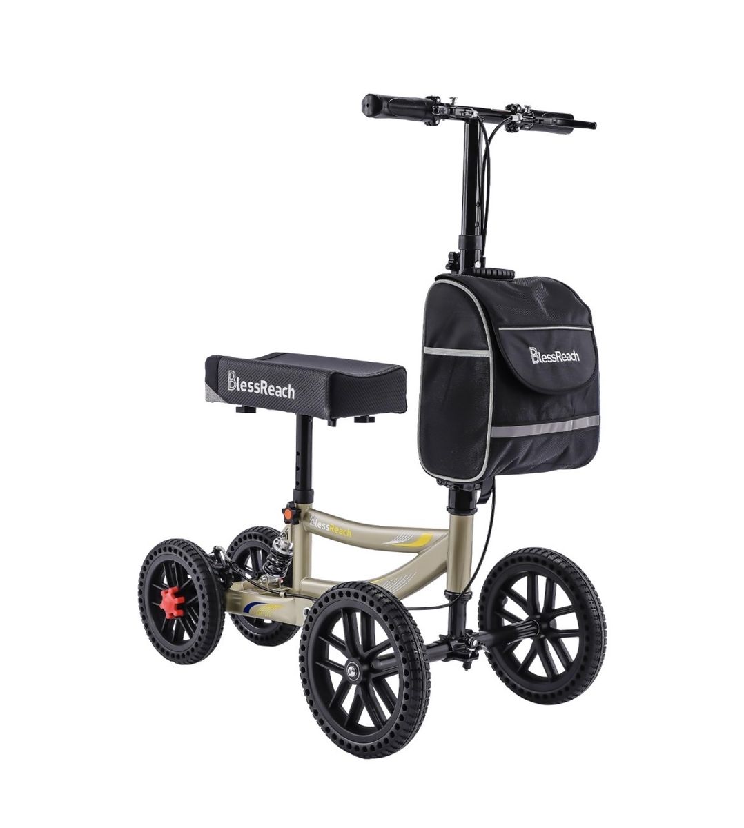 Brand New Bless Reach WB2202-T Post Surgery Knee Foot Scooter Replace the Crutches Disc Brake and Shock Fully Assembled For You
