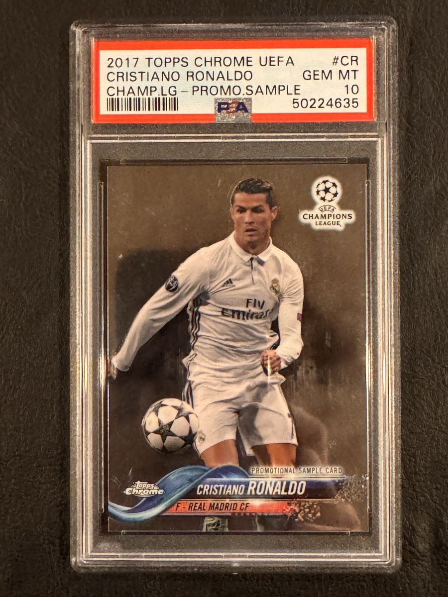 2017 Topps Chrome UEFA Cristiano Ronaldo Champ Promo #CR PSA 10 Real Madrid