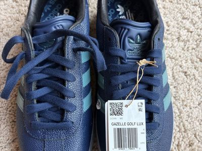 Adidas Gazelle Golf Lux Shoes Blue Men's Size 8.5 / Women's 9.5 New