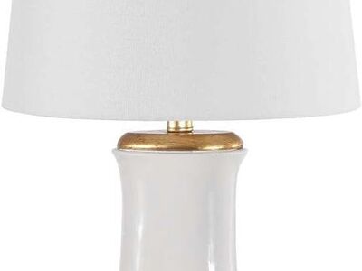 SAFAVIEH Lighting Collection Emberson Ivory/Gold 24-inch Table Lamp