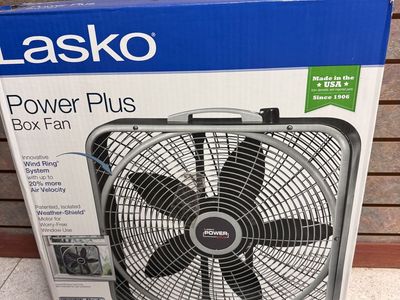 2x Lasko Power Plus 20" Box Fans - New in Box