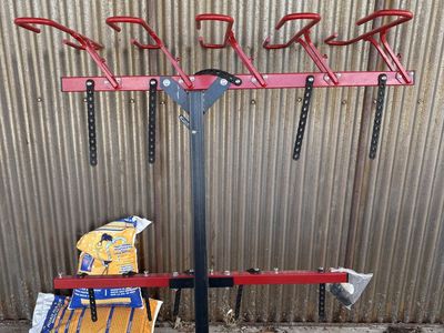 5 Bike hitch mounted rack built by VelociRAZ