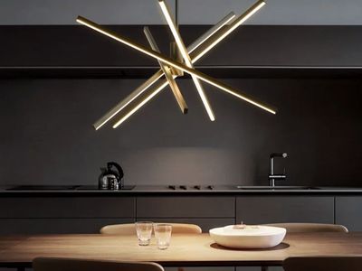 New in box -Mid Century Sputnik Linear LED Chandelier