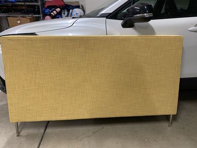 Upholstered Mid-Century Modern Yellow/Gold Headboard - Queen/Full Size