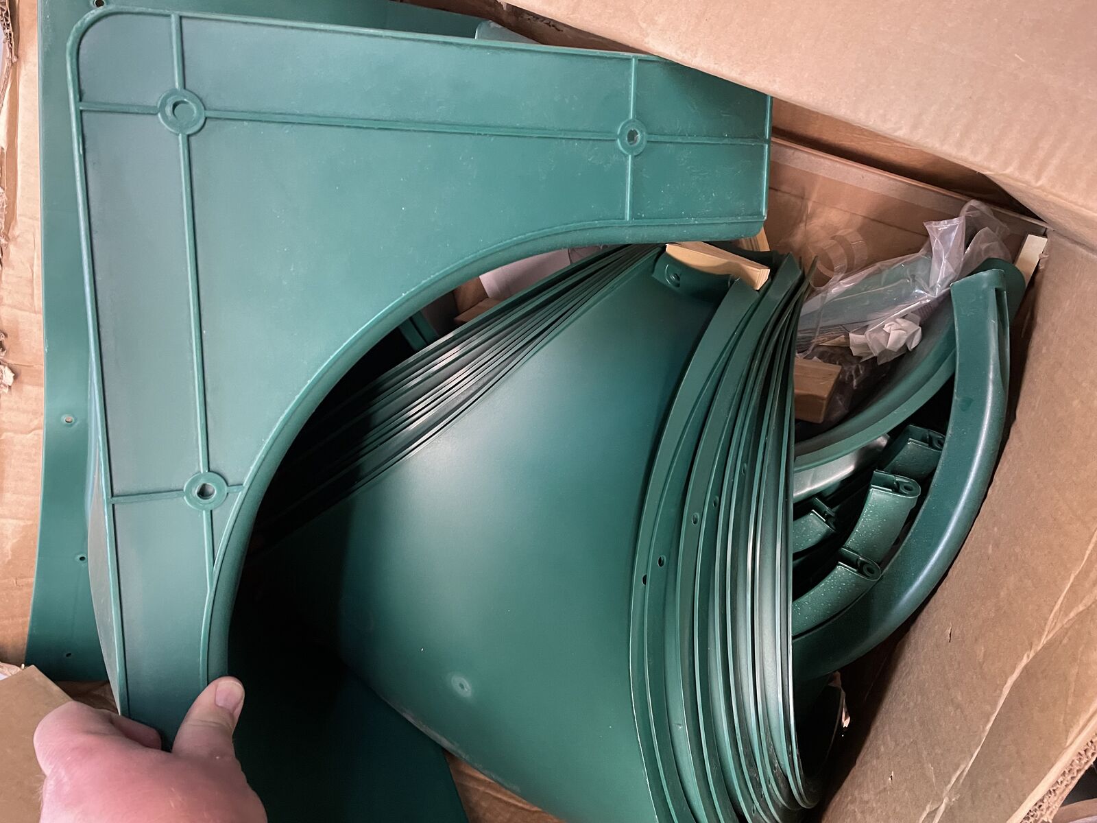 New Green Turbo Slide Tube Playground Swing Set Slide