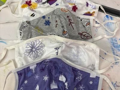 4-Pack Disney Frozen Fabric Face Masks - Adult Sized, Washable