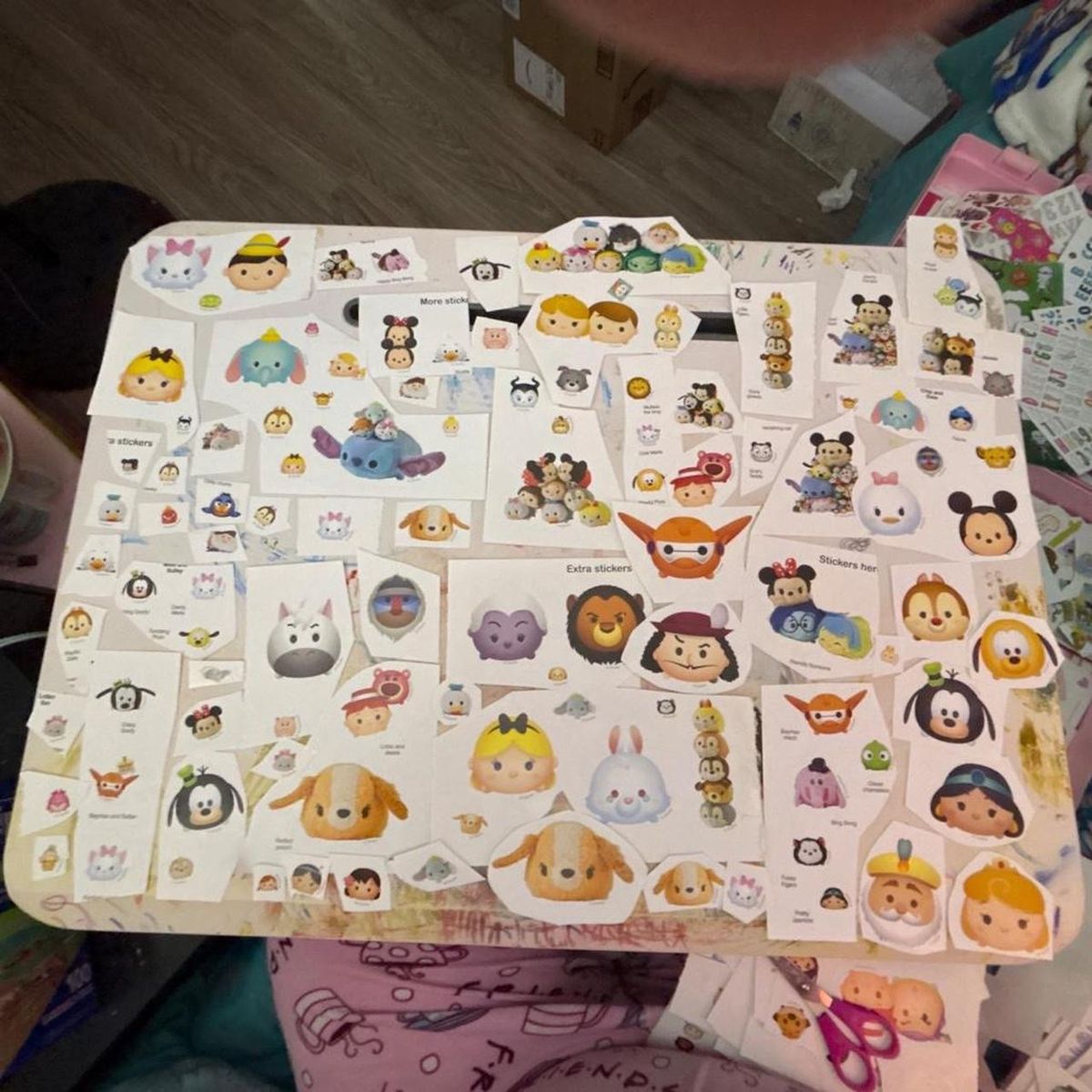 Huge Lot Disney Tsum Tsum Stickers Sheets - Collectible Craft Fun