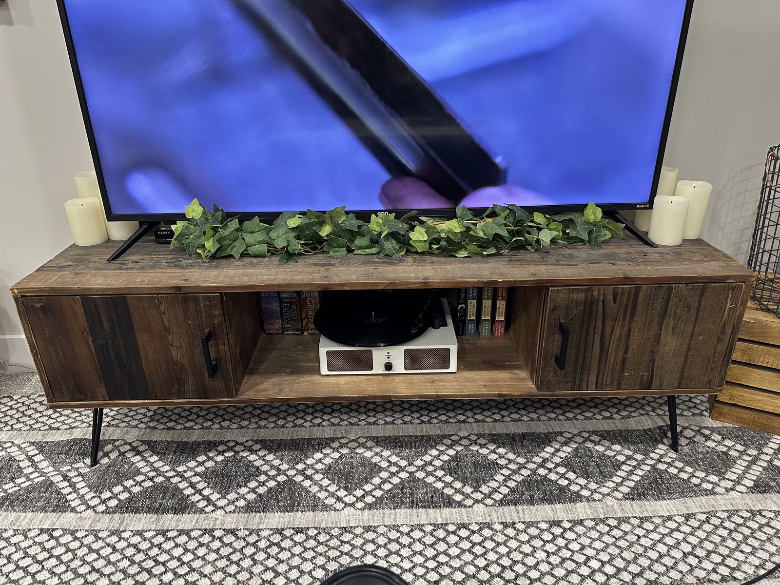Beautiful Rustic Wood TV Stand