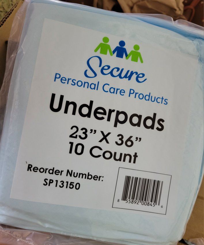 Secure Personal Care Products Underpads 23" x 36" 150 Count Bulk Box