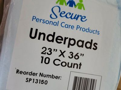 Secure Personal Care Products Underpads 23" x 36" 150 Count Bulk Box