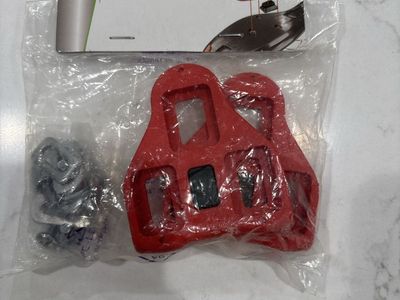 BV Bike Cleat Set BV-CT-01-D1 - Red - Road Bike Cleats for Cycling Shoes (New)