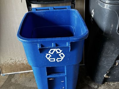 Small Blue Recycling Bin
