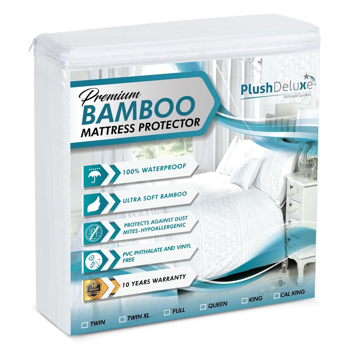New Premium Bamboo Mattress Protector – Queen Size