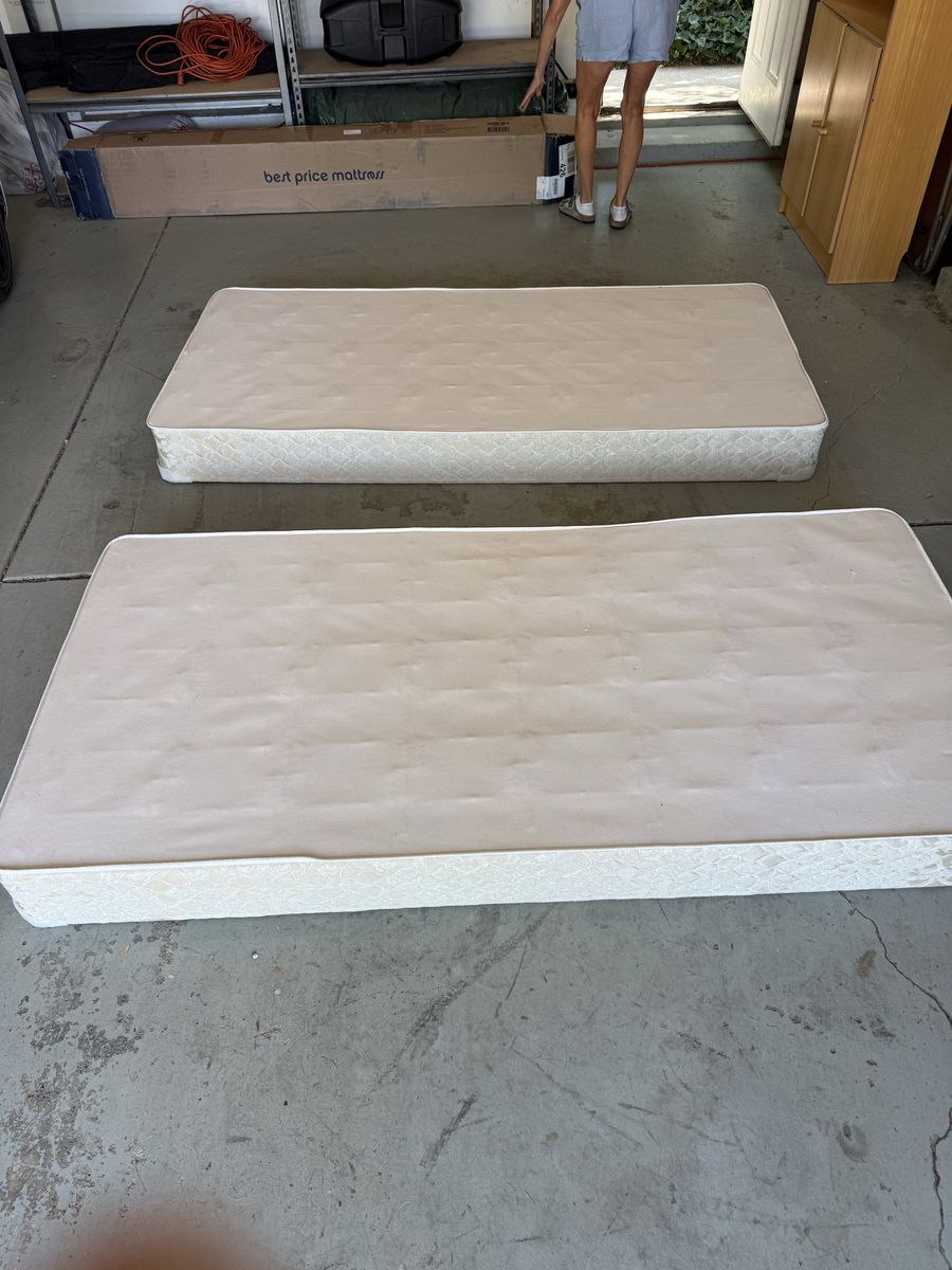 Twin XL Box Springs - Set of 2, Beige, New Condition