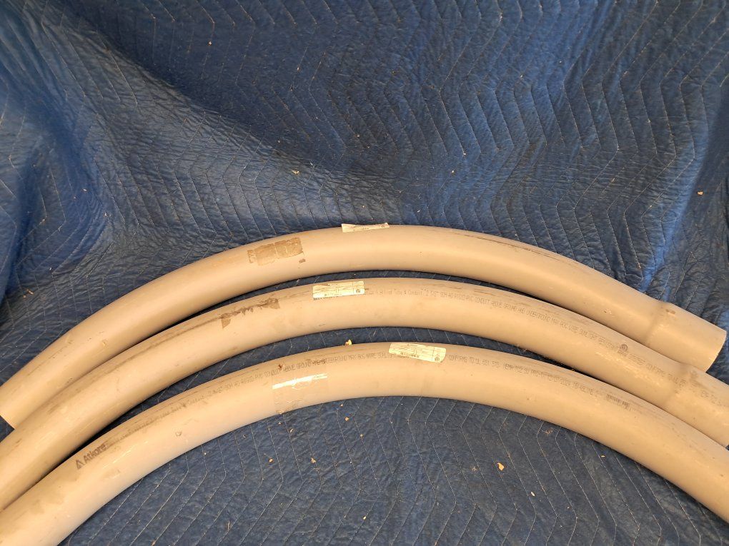 2-1/2 In. 90° Schedule 40 Electrical PVC 24 In.  Belled End Elbow LOT of 3EACH