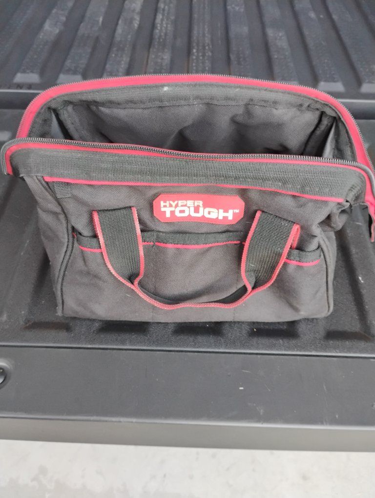 Hyper Tough Tool Bag Filled with Assorted Hand Tools Wrenches Pliers