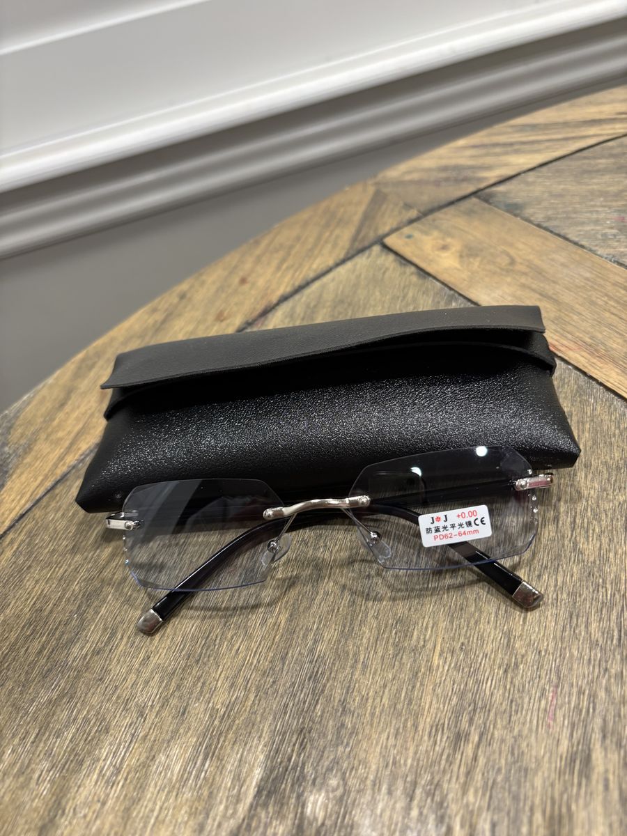 Rimless Blue Light Blocking Glasses w/ Case