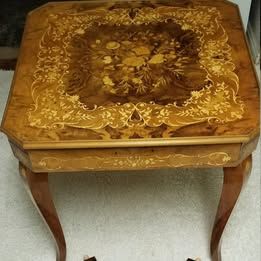 Sorrento Italy Italian Game Table Roulette Chess Inlaid Wood
