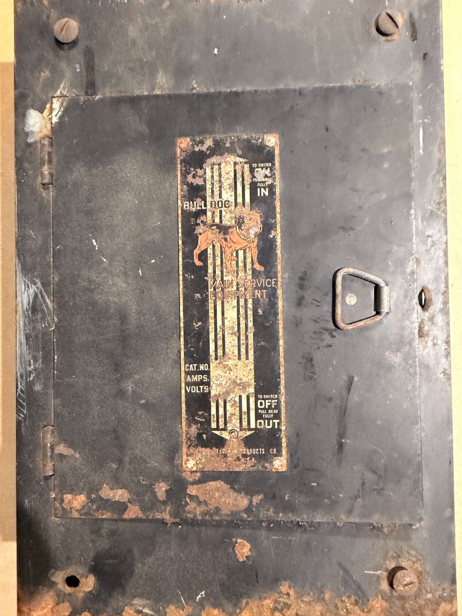 Antique Glass Breaker Panel