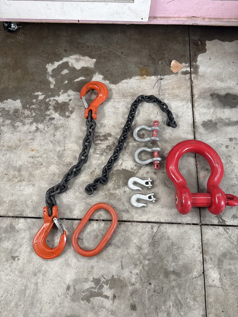 OBO Heavy Duty Shackles, Sling Hooks, And Chains