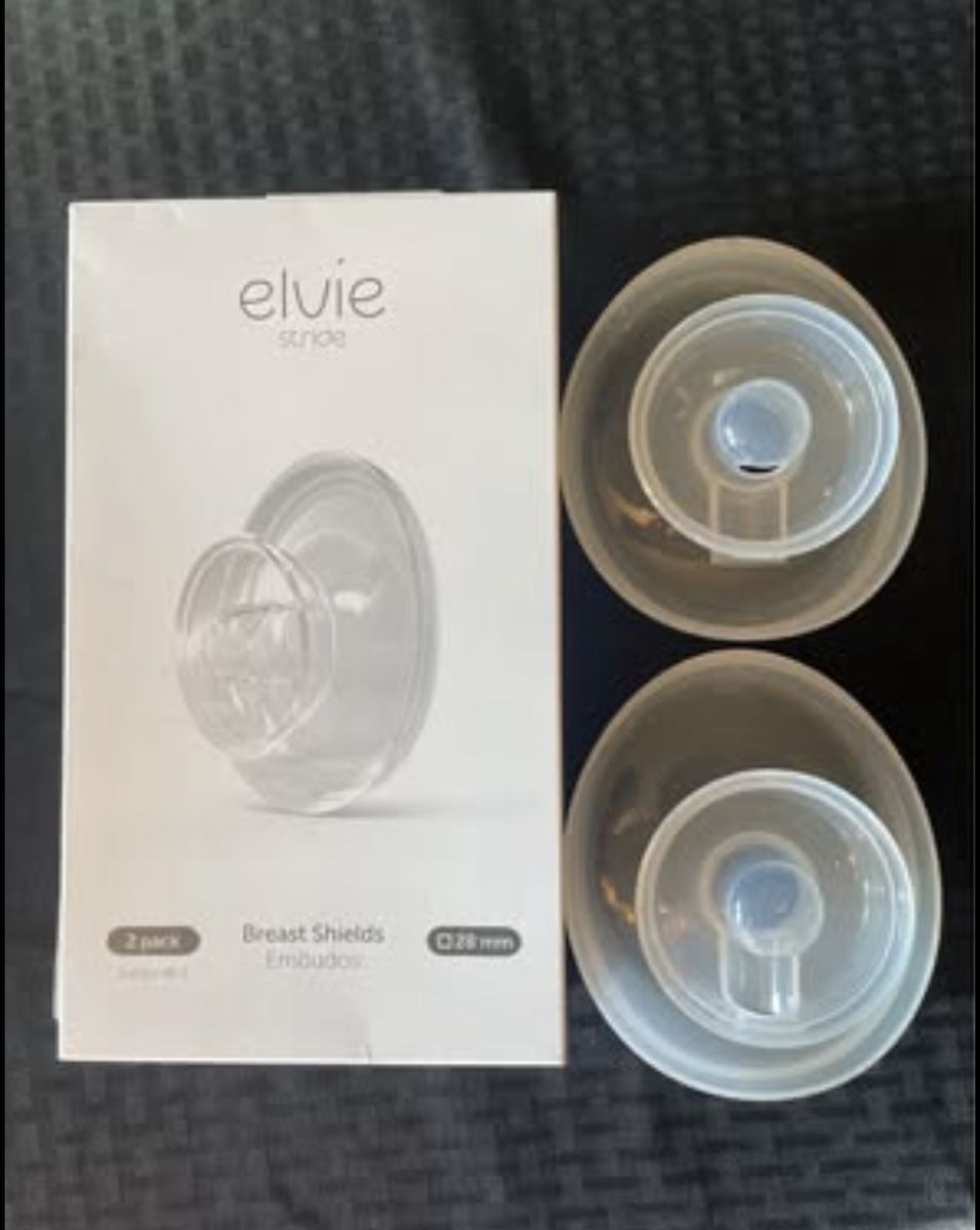 Elvie stride shield size 28mm.
