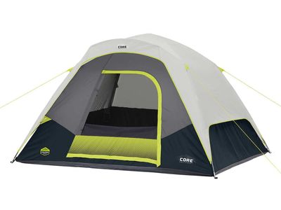 Core 6-person Lighted Dome Tent with Half Rainfly #87378