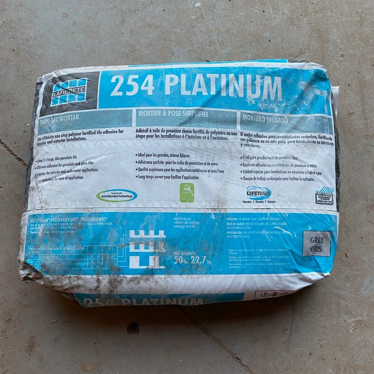Laticrete 254 Platinum Thinset