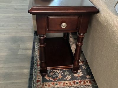 Credenza and two end tables