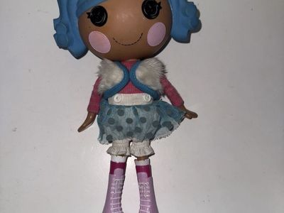 Lalaloopsy Doll with Blue Hair, Polka Dot Skirt, and Pink Boots