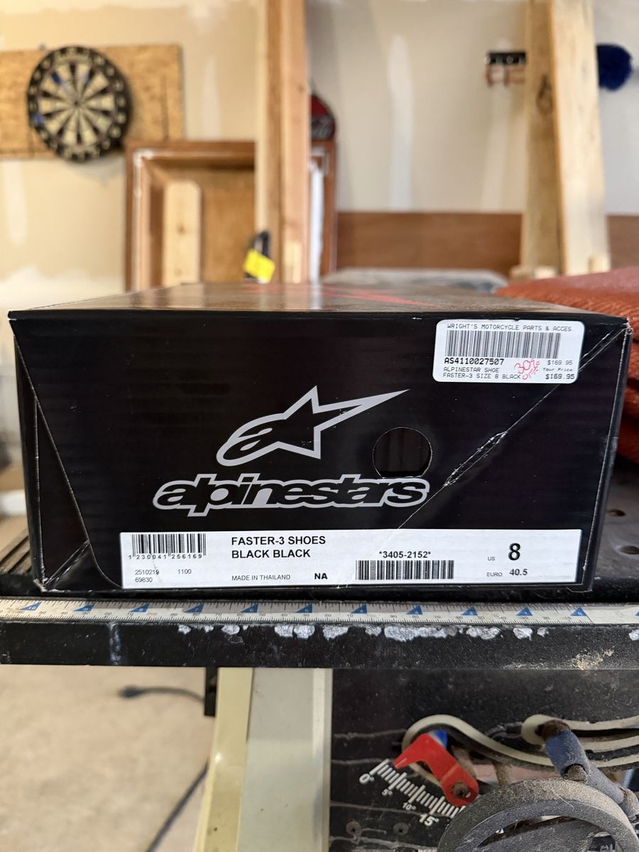 Alpinestars FASTER-3 Shoes Black Motorcycle Riding Shoes Euro 40.5