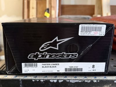 Alpinestars FASTER-3 Shoes Black Motorcycle Riding Shoes Euro 40.5